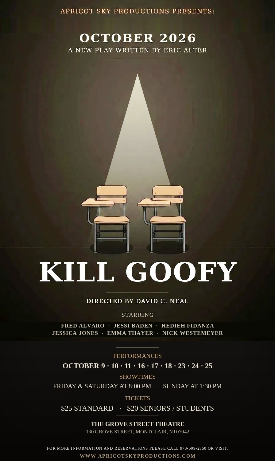 Kill Goofy Flyer - Apricot Sky Productions